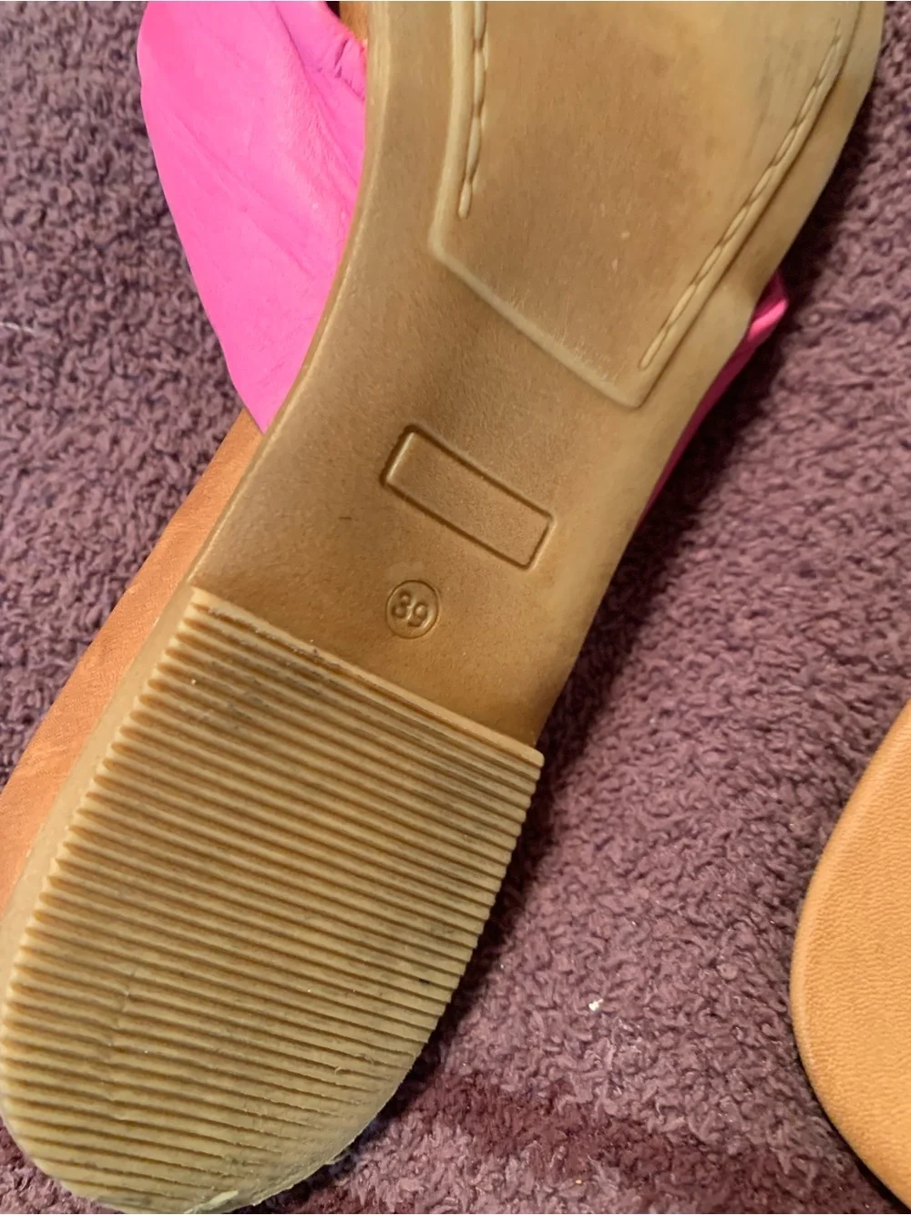 Miz Mooz leather Fusia Slides like new